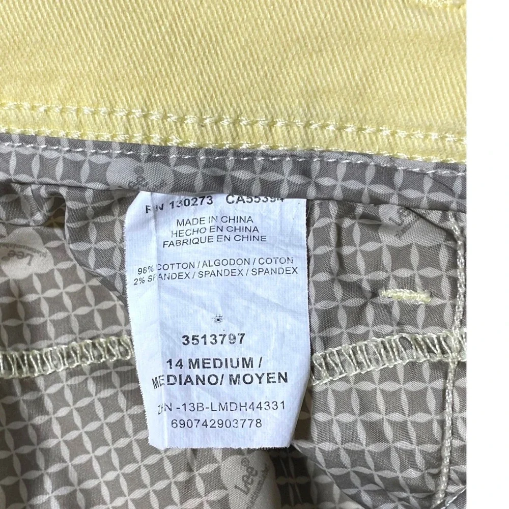 Lee Platinum Label Womens Classic Fit‎ Straight Leg Yellow Jeans Size 14 Medium